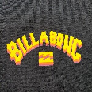 Billabong‎ Range Zip Hoodie Medium Black Yellow Graphic Logo Menswear Surf